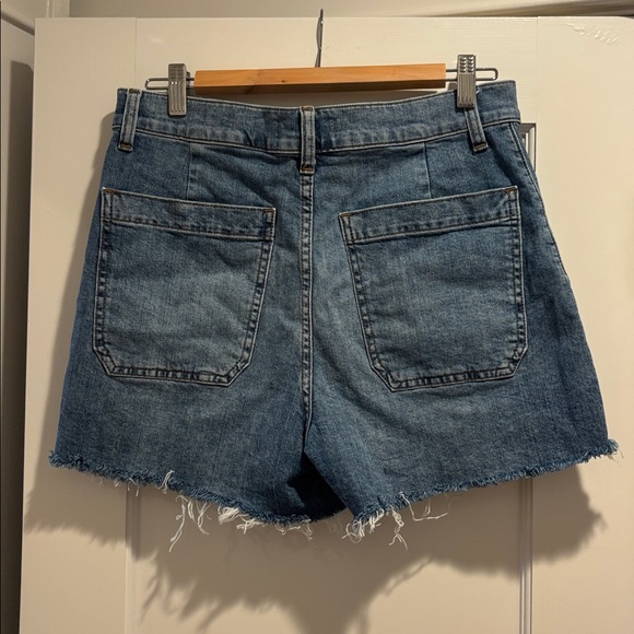 Madewell Light Blue Denim Cutoff Shorts with Frayed Hem - Picture 3 of 8